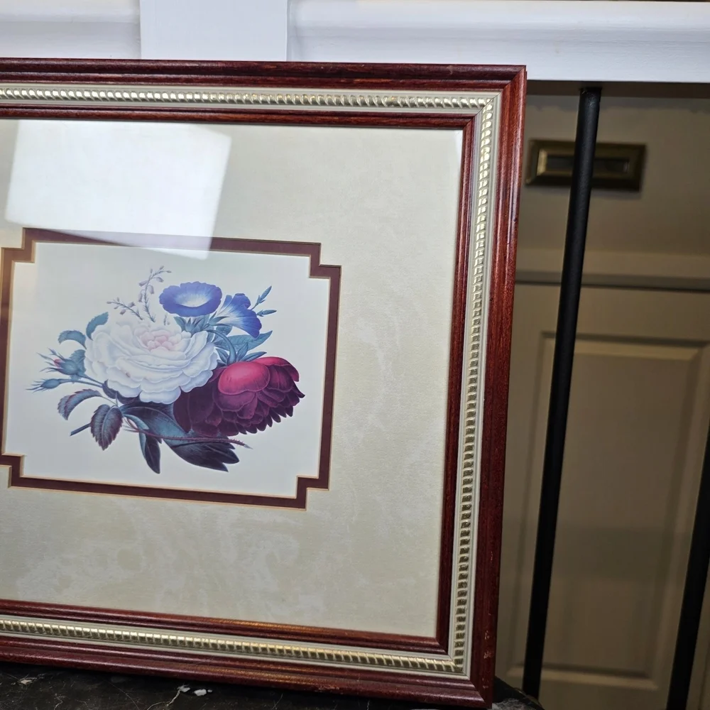 Vintage Framed Floral Botanical Print Wall Art - Picture 4 of 11